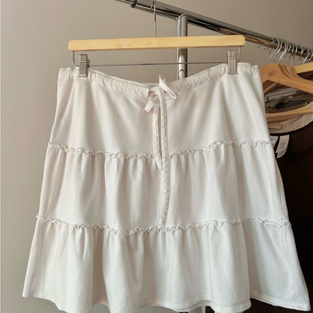 Tommy Hilfiger White Tiered Skater Skirt